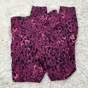 Lululemon Base Pace High-Rise Running Tight 25" Cheetah Camo Magenta Purple Mult